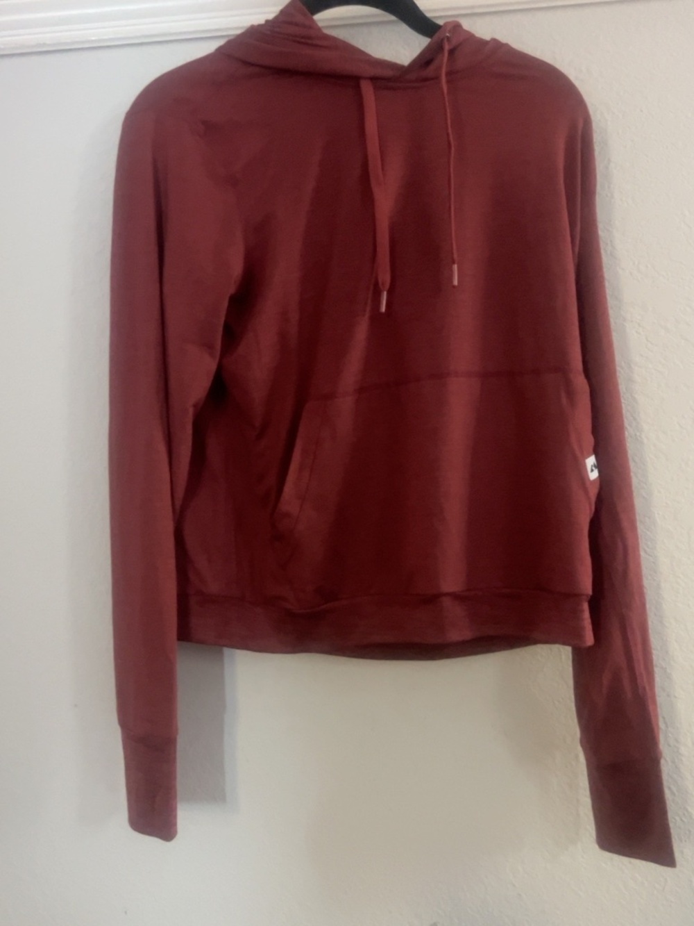 Mountain Sports Women’s Lightweight Hoodie Thumbholes Burgundy M